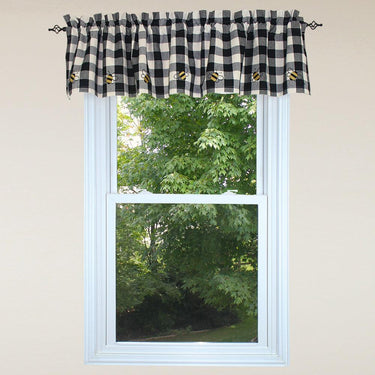 Bee Buffalo Check Valance Valance VL700001 - The Fox Decor